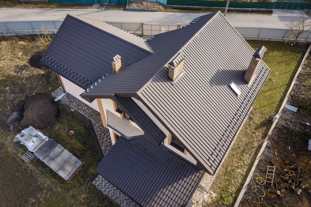 Metal roof installed